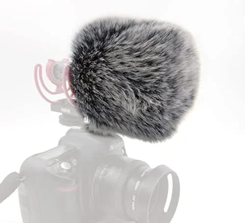 YH&YX Fur Windscreen Wind Shield for Rode VideoMic GO II 2 VMGOII | Deadcat Microphone Cover thumbnail 6