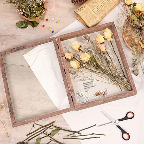 Califortree 11x14 Shadow Box Frame with Linen Back | Rustic Brown Display Case thumbnail 7