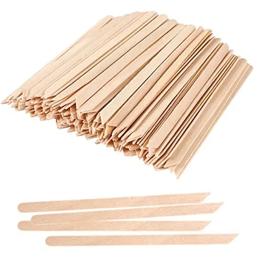 JANYUN 200 Pcs Wooden Waxing Sticks Applicator Slanted Handle | Precise Application for Eyebrows, Bikini, Face thumbnail 1
