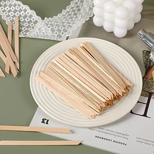JANYUN 200 Pcs Wooden Waxing Sticks Applicator Slanted Handle | Precise Application for Eyebrows, Bikini, Face thumbnail 4