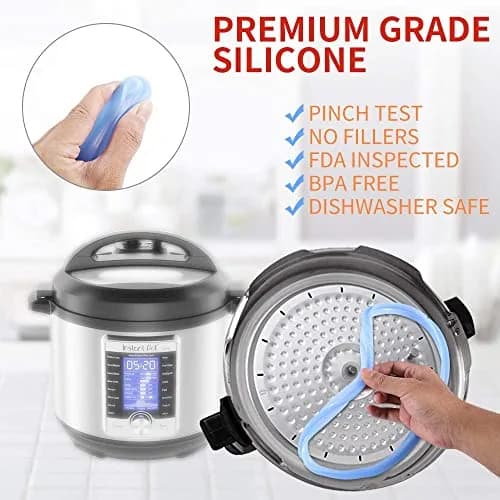 ZoneFly Silicone Sealing Ring for 3 Qt Instant Pot - 2 Pack | Fits Duo, Mini, Lux, Ultra Models thumbnail 2
