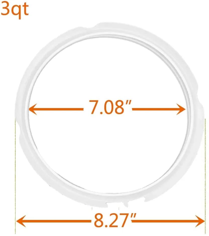 ZoneFly 3 Qt White 2pcs Silicone Sealing Ring | Fits 3 Quart Instant Pot Mini Models thumbnail 3