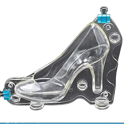 TUKE 3D Polycarbonate Chocolate Mold with Clips High Heel Shoe | Food Grade Candy & Cake Decoration (L 7.8 x 6.8 x 2.88inch) thumbnail 4