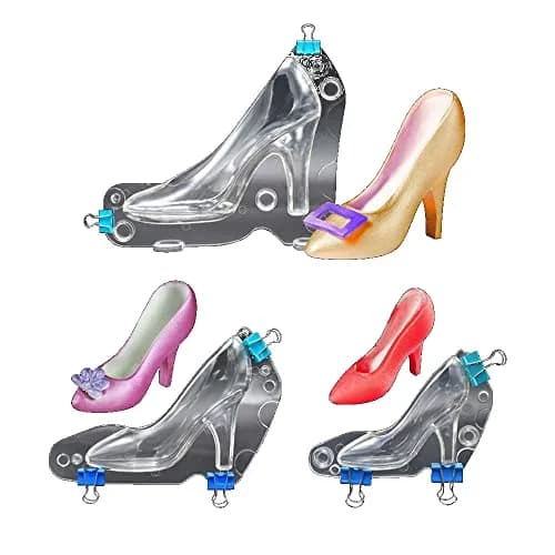 TUKE 3D Polycarbonate Chocolate Mold with Clips High Heel Shoe 4.52 x 3.2 inch | Food-Grade, Durable, Easy Demoulding thumbnail 10