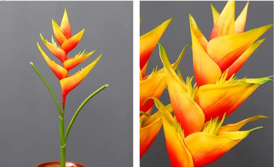 Rikyo Red Bird of Paradise Artificial Flower Stem 86cm (34in) | Realistic Silk-Blend Foliage for Home Decor thumbnail 12