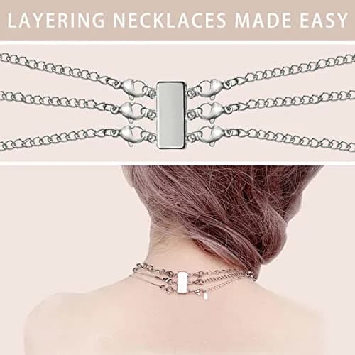 OHINGLT Magnetic Necklace Layering Clasps 2-Pack (0.59 in & 0.79 in) | Easy Slide Lock Connector for Multi-Strand Chains thumbnail 7