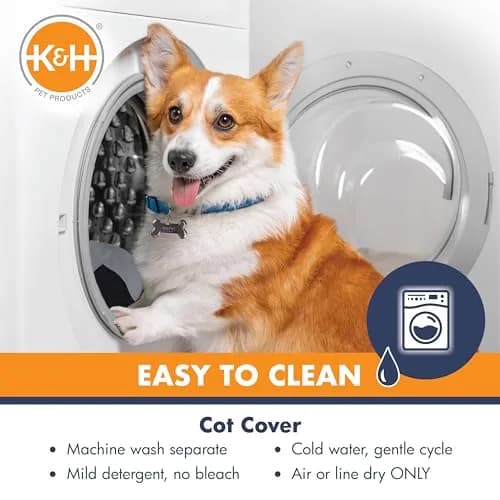 K&H Pet Products Outdoor Elevated Dog Bed Cooling Raised Cot Charcoal XL 50x32in | Breathable Mesh for All-Season Comfort thumbnail 8