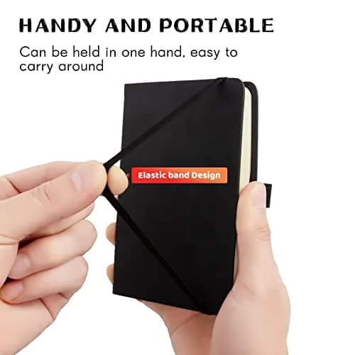 Animusphere Black 2-Pack Pocket Notebook 10.2 x 14.5 cm (4 x 5.7 inches) | Soft Leather Cover, 200 Pages thumbnail 2