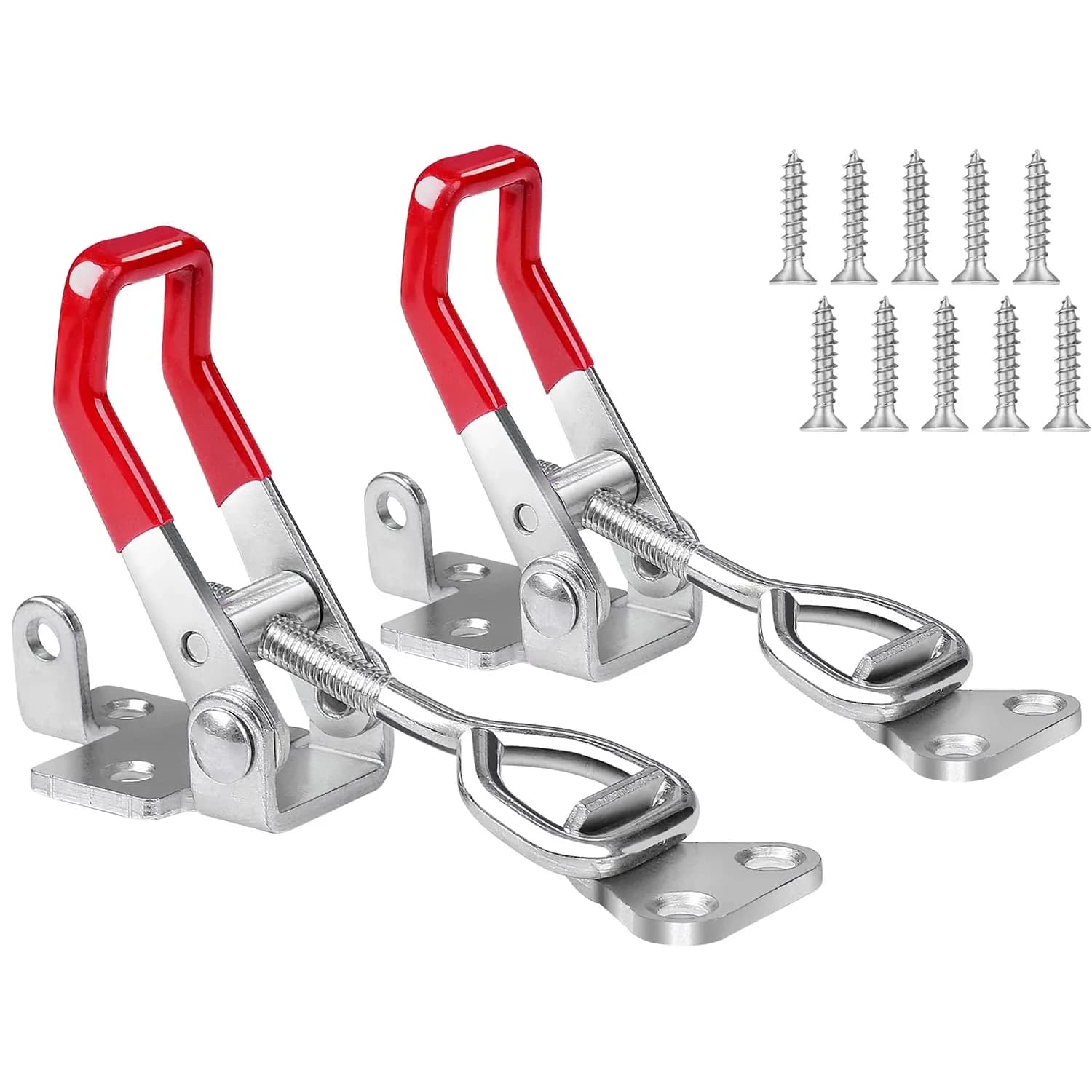 Vicuna R 4003 Heavy Duty Toggle Latch Clamp 2 Pack | 1320 Lbs Holding Capacity — Red