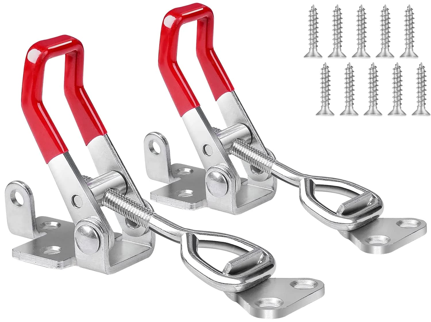 Vicuna R Heavy Duty Toggle Latch Clamp 4002 Red 2-Pack | 550 Lbs Holding Capacity — 4002-2PK