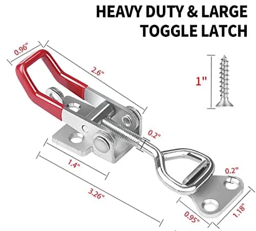 Vicuna R Heavy Duty Toggle Latch Clamp 4002 Red 2-Pack | 550 Lbs Holding Capacity thumbnail 5