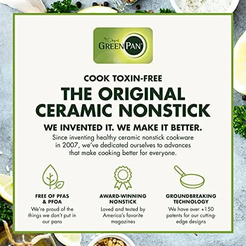 GreenPan Dover 8" Frying Pan Skillet 20cm (2 qt) | Diamond-Infused Ceramic Nonstick thumbnail 4