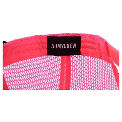 Armycrew Oversize XXL Low Profile Two Tone Mesh Back Trucker Baseball Cap Black Neon Pink | Fits Big Head Sizes Up to XXL thumbnail 4