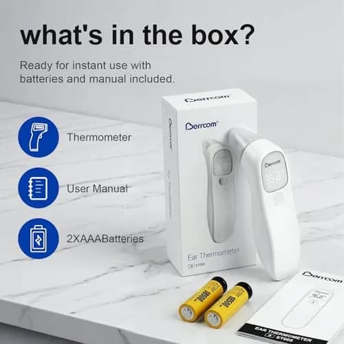 Berrcom 2-in-1 Infrared Forehead Ear Thermometer All Ages | Fast Accurate Reading, Fever Warning, Non-Contact thumbnail 8