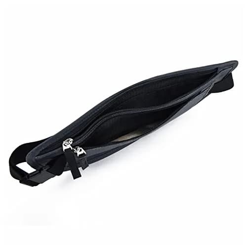 DAITET RFID Blocking Money Belt Slim Fanny Pack with Adjustable Strap | 29cm (11.2") x 14cm (5.5") thumbnail 6