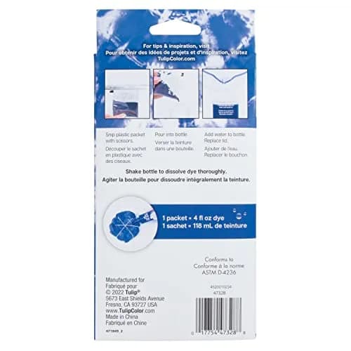 Tulip One-Step Tie-Dye Kit Refill Packs Royal Blue | 3 Pack Dye for Cotton, Silk, Rayon, Wool, Linen thumbnail 6