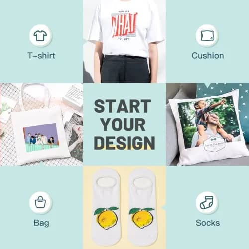 HTVRONT Sublimation HTV Sheets for Cotton Fabric Matte 12x12'' (10 Pack) | Heat Transfer Vinyl for Light Fabric thumbnail 7