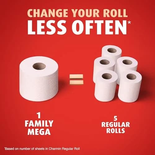 Charmin Ultra Strong Clean Touch 2-Ply Toilet Paper, 18 Family Mega Rolls (4950 Sheets) | 4X Stronger When Wet thumbnail 4