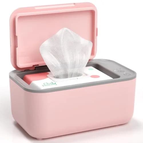 Chefhandy Pink Baby Wipe Warmer with 3 Temperature Settings, Large Capacity | Surround Heating for Even Warmth thumbnail 1