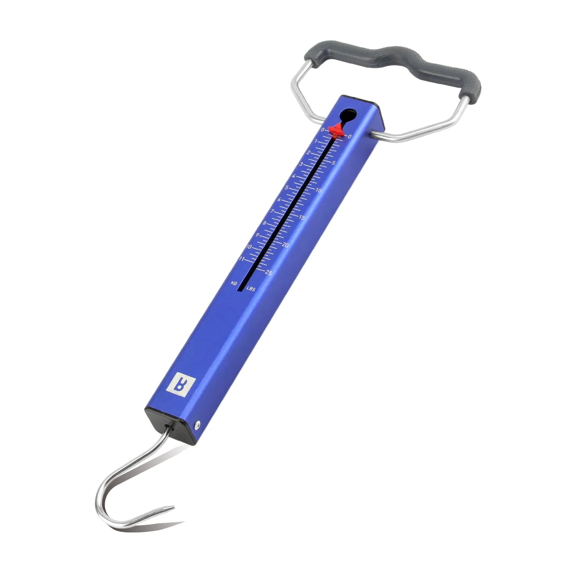 Booms Fishing TS2 Aluminum Tube Fish Scale 25kg (55 lbs) | Easy Read Hanging Scale for Luggage & Rigs — 25 lbs