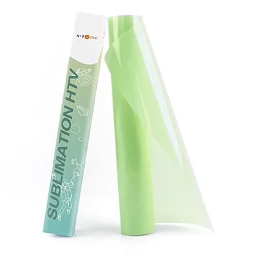 HTVRONT Clear Sublimation HTV for Light Fabric 12" x 10 ft Glossy | Bright, Vivid Colors for Cotton thumbnail 1