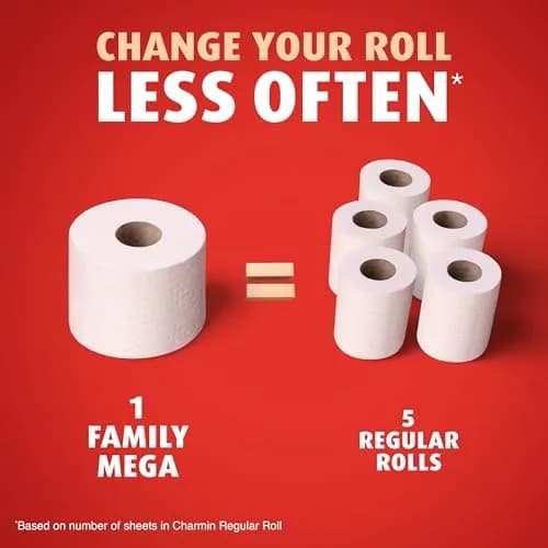 Charmin Ultra Strong Clean Touch Toilet Paper 30 Family Mega Rolls (8250 Sheets) | 4X Stronger When Wet thumbnail 6