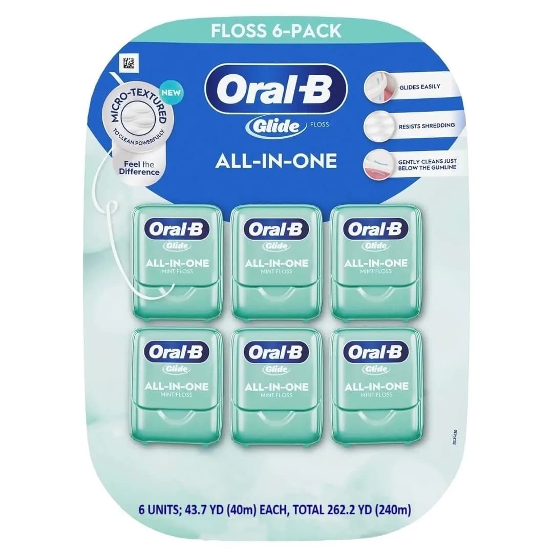 Oral-B Glide All-In-One Dental Floss Mint 866 ft (264 m) | Dermatologist Tested - main product image