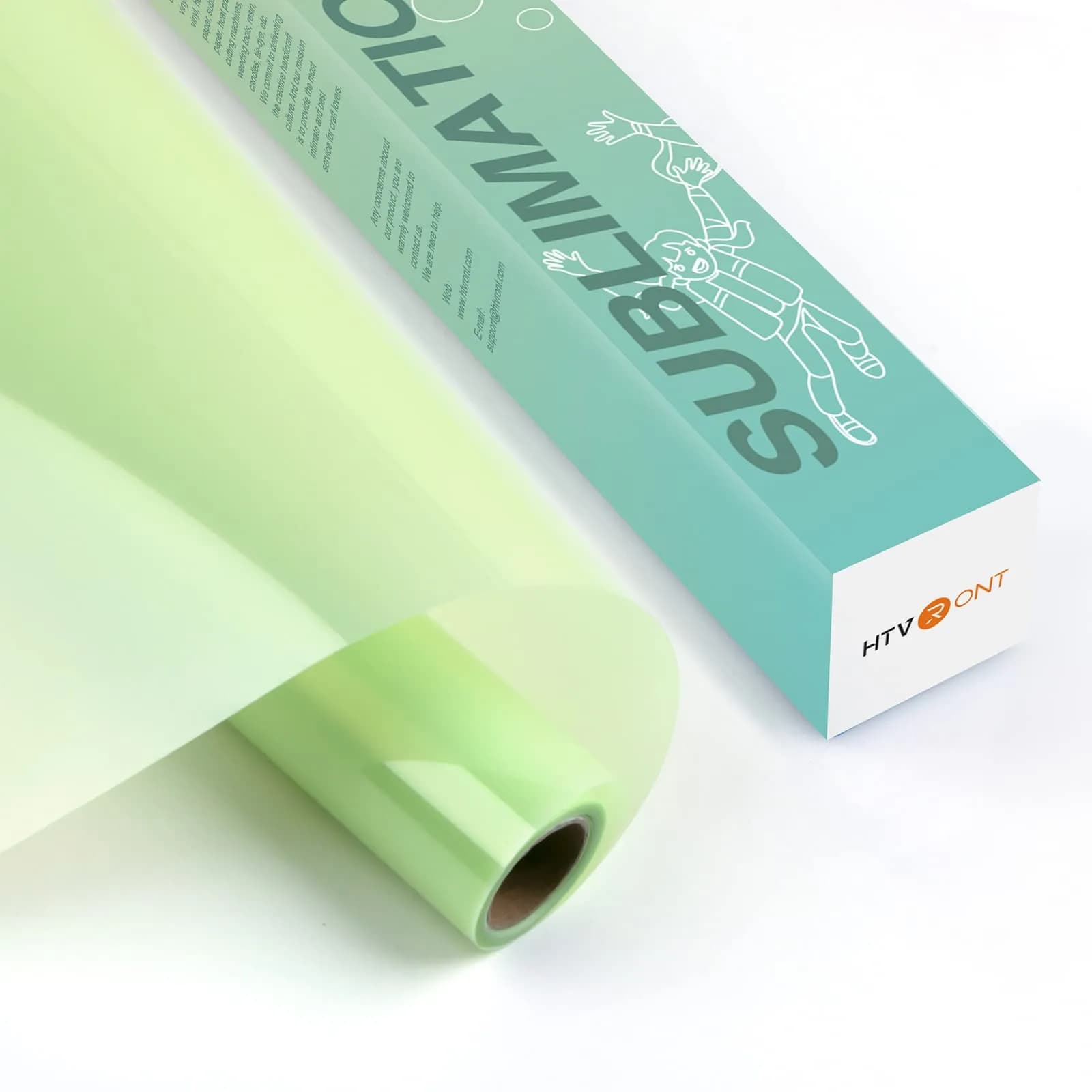 HTVRONT Clear Sublimation HTV Glossy - 12" x 5FT | Vivid Colors for Light Cotton - main product image