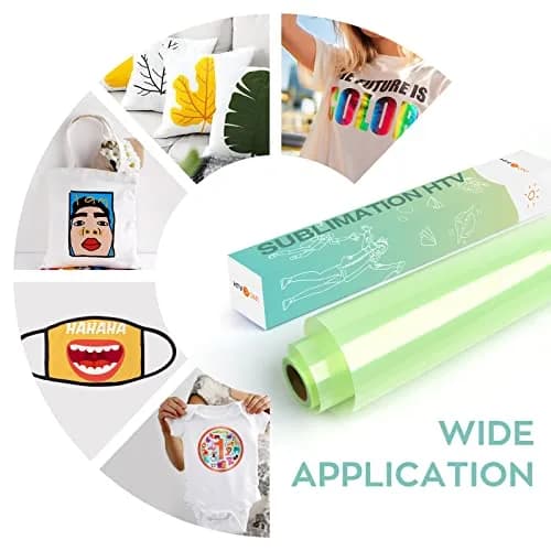 HTVRONT Clear Sublimation HTV Glossy - 12" x 5FT | Vivid Colors for Light Cotton thumbnail 6