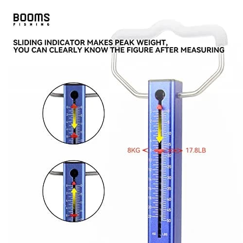 Booms Fishing TS2 Aluminum Tube Fish Scale 25kg (55 lbs) | Easy Read Hanging Scale for Luggage & Rigs thumbnail 3