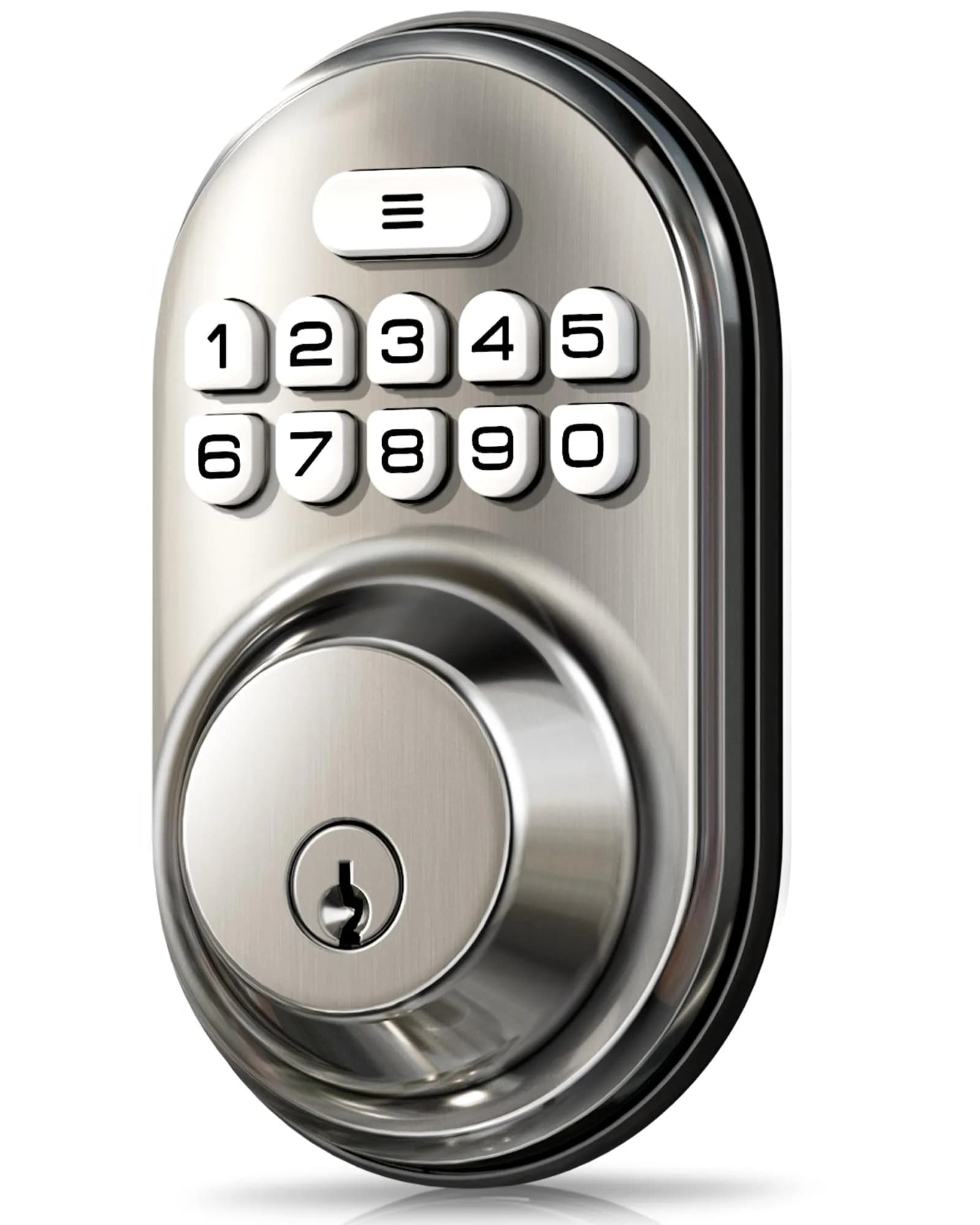Veise Deadbolt Keypad Lock Satin Nickel | Keyless Entry, Auto Lock & Weatherproof - main product image