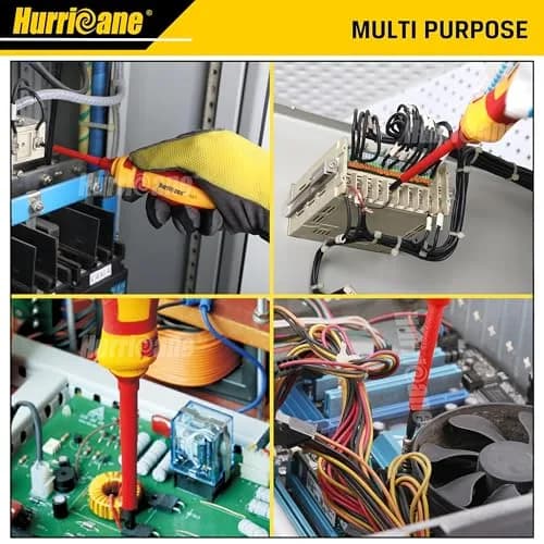 HURRICANE 1000V Insulated Screwdriver Set, 15-Piece Professional Electrician Tool Kit with Magnetic Tips thumbnail 9