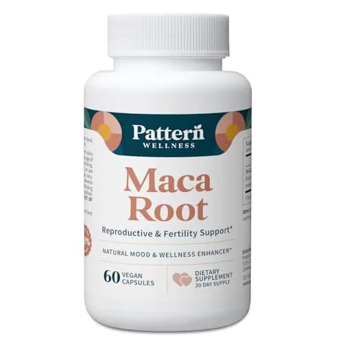 Pattern Wellness Maca Root Supplement – 60 Vegan, Non-GMO Capsules | Supports Energy & Balance thumbnail 1