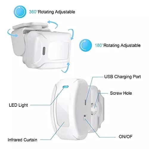 HENDUN Motion Sensor Door Bell Chime 1 Receiver & 2 Transmitters | Welcome Guests, Deter Thieves, Monitor Patients thumbnail 8