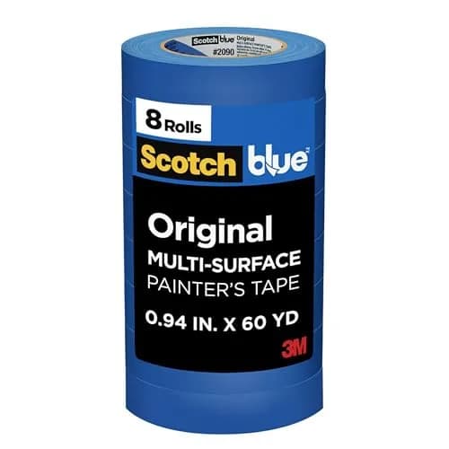 ScotchBlue Original Multi-Surface Painter's Tape 24mm (0.94") x 60 Yds, 8 Rolls | Clean Release for Walls, Trim, Glass thumbnail 1