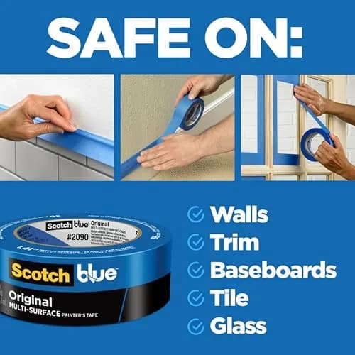 ScotchBlue Original Multi-Surface Painter's Tape 24mm (0.94") x 60 Yds, 8 Rolls | Clean Release for Walls, Trim, Glass thumbnail 2
