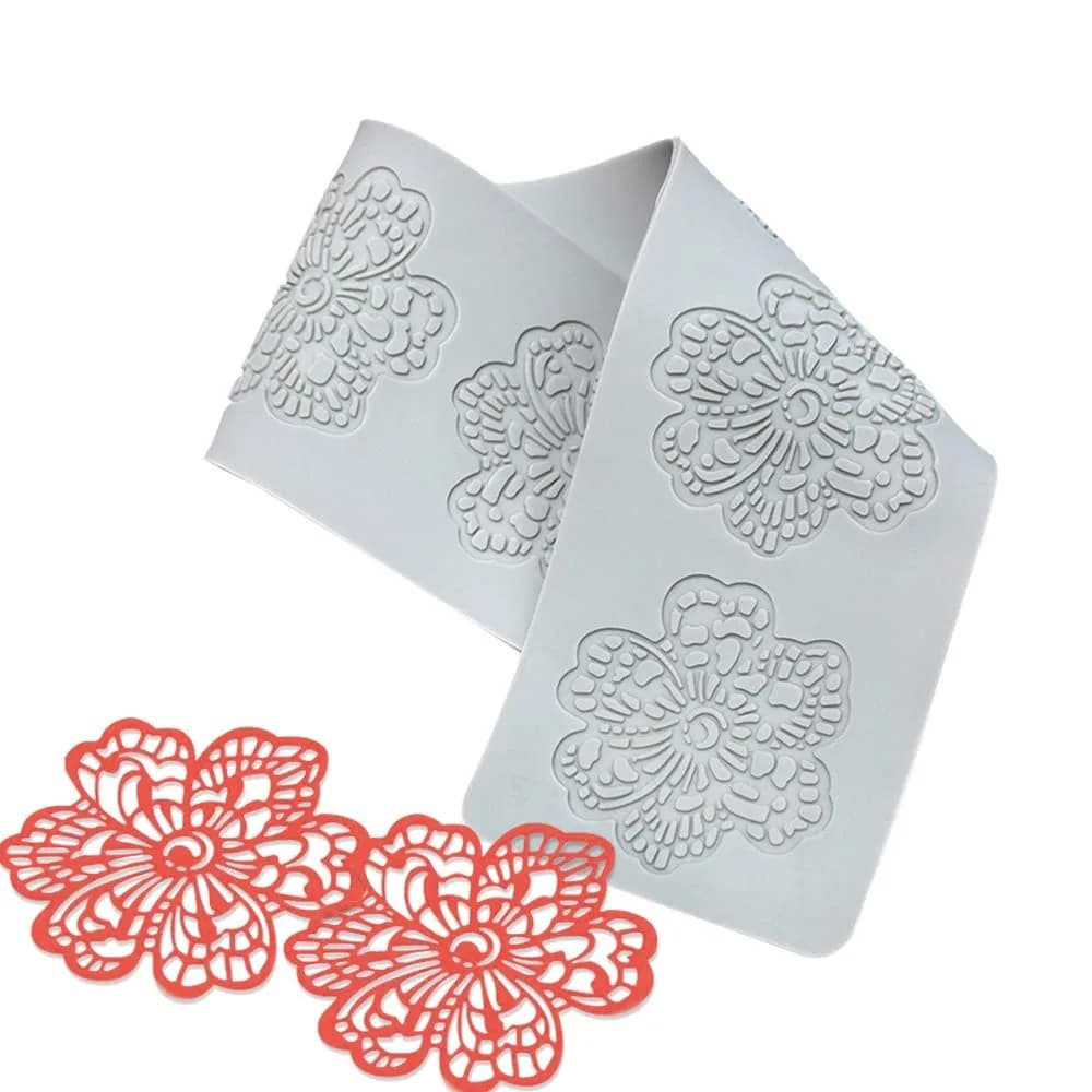 TUKE 3D Hollow Flower Chocolate Silicone Mold 39.07 cm (15.38 inch) | Food Grade BPA-Free for Baking & Crafts