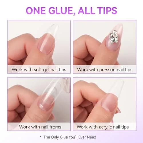 gelike ec 6 in 1 Gel Nail Glue for Press on Nails, 14ml (0.48 Fl Oz) Total | Salon Professional & Beginner Friendly thumbnail 5