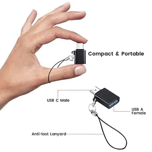 weishan USB C to USB Cable with Adapter, 2m (6.6ft) Black Braided Cord for Focusrite Scarlett Solo 3rd 4th Gen, 2i2 4th Gen | 10Gbps Data Transfer thumbnail 6