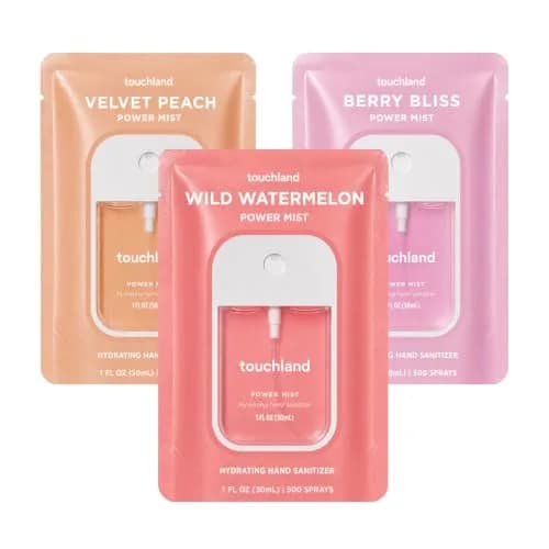Touchland Juicy Trio Hydrating Hand Sanitizer Spray Set 3 x 29.57ml (1 Fl Oz) | Skincare-Forward Formula thumbnail 1