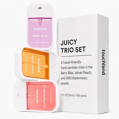 Touchland Juicy Trio Hydrating Hand Sanitizer Spray Set 3 x 29.57ml (1 Fl Oz) | Skincare-Forward Formula thumbnail 3