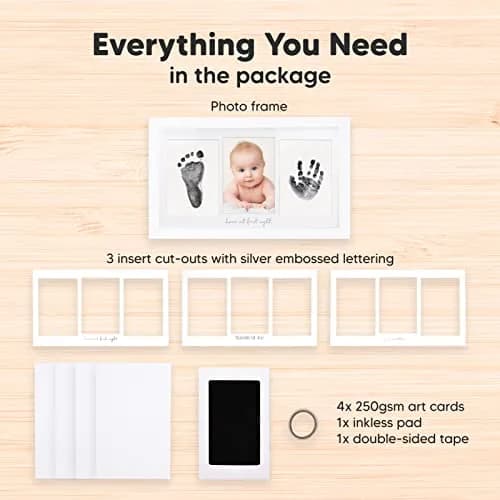 KeaBabies Baby Hand & Footprint Kit, Newborn Keepsake, Alpine White | Mess-Free, Safe & Easy thumbnail 5
