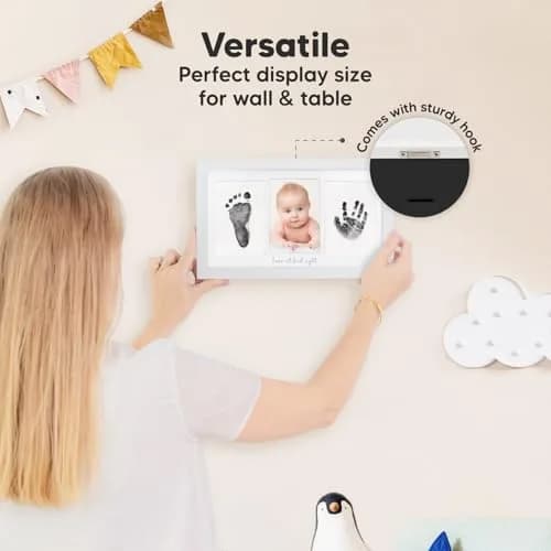 KeaBabies Baby Hand & Footprint Kit, Newborn Keepsake, Alpine White | Mess-Free, Safe & Easy thumbnail 6