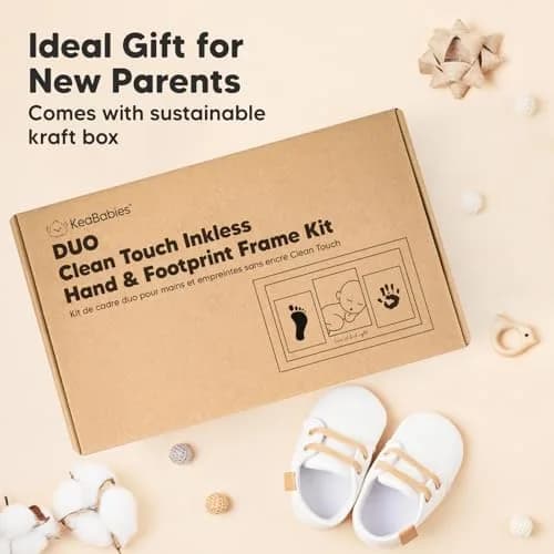 KeaBabies Baby Hand & Footprint Kit, Newborn Keepsake, Alpine White | Mess-Free, Safe & Easy thumbnail 9