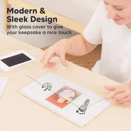 KeaBabies Baby Hand & Footprint Kit, Newborn Keepsake, Alpine White | Mess-Free, Safe & Easy thumbnail 3