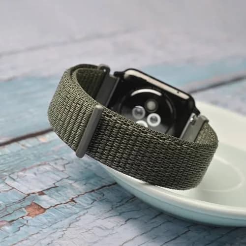 WOCCI 18mm Adjustable Nylon Watch Band | Quick Release Sport Loop Strap (Army Green) thumbnail 7