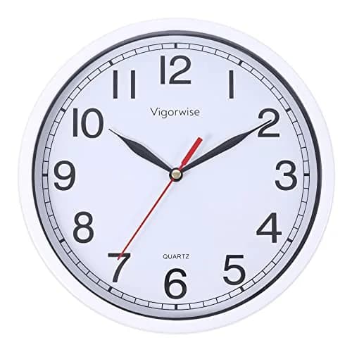 Vigorwise 8 Inch Wall Clock Silent Sweep Movement Accurate Small Clocks | Modern Home Decor thumbnail 1