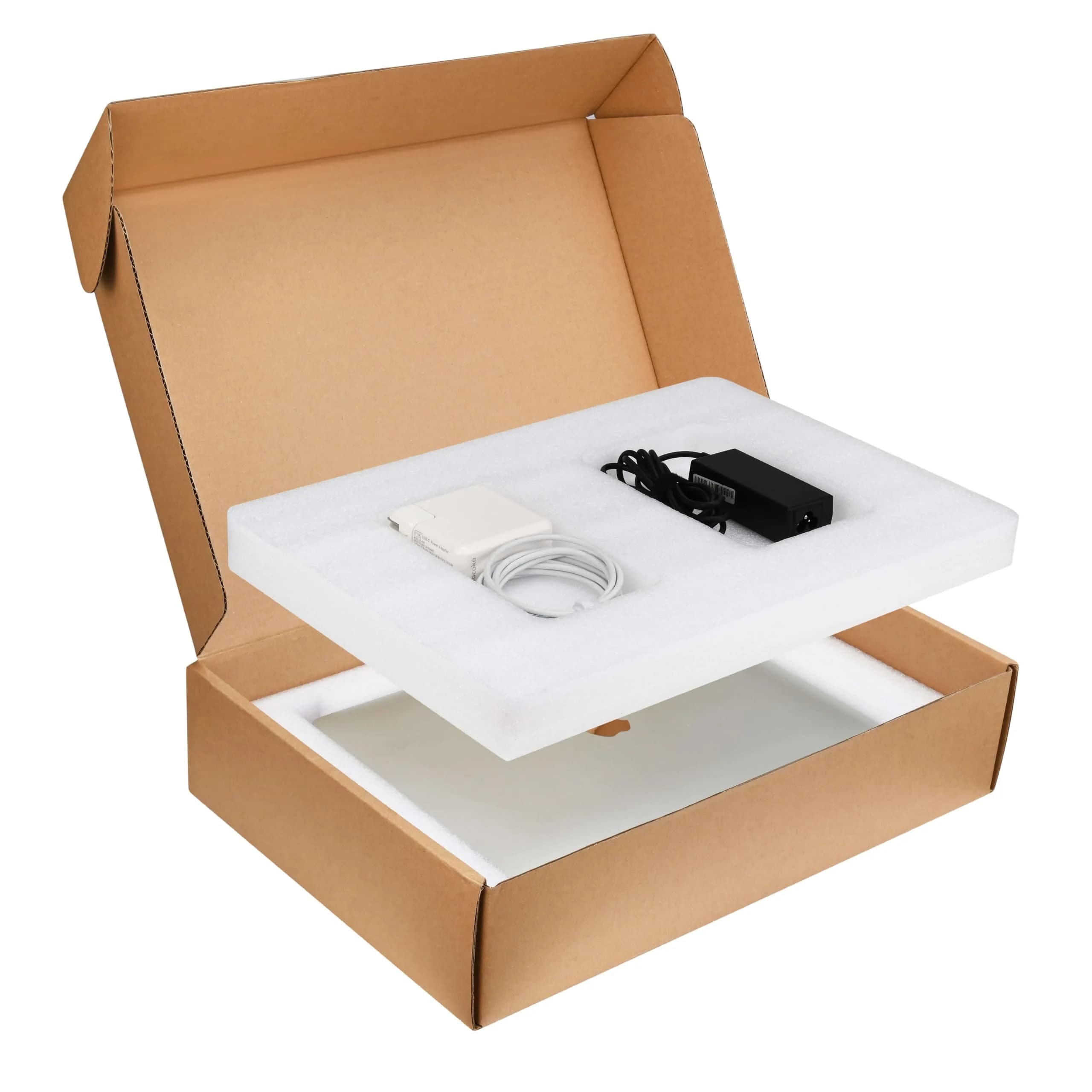 Iacoka Laptop Shipping Box with Foam Protection, Fits 15.15" x 10" x 1.38" Laptops - main product image