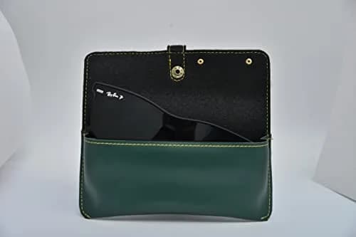 YOUR GIFT STUDIO Personalised Leather Gift Set for Women | Wallet, Passport Cover, Sunglasses Case, Keychain (Green) thumbnail 6