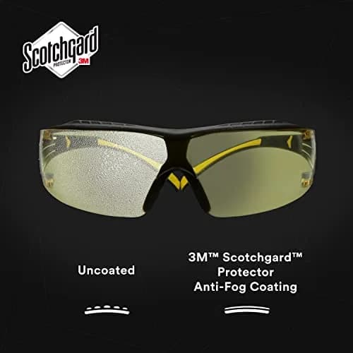 3M Safety Glasses, SecureFit 400, Amber Lens, Yellow/Black Temples | Impact-Resistant, Anti-Fog, Comfortable Fit thumbnail 5